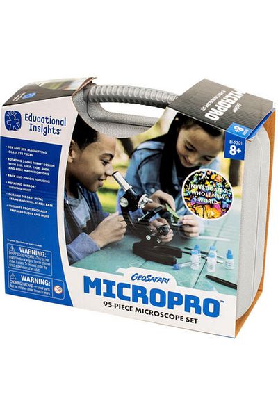 Learning Resources Microscop MicroPro 50x-600x - Set educativ cu 95 piese