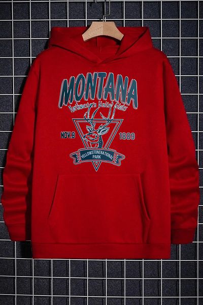 halowear Унисекс суитшърт с щампа Montana NO: 9
