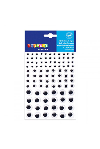 Playbox Σετ 100 αυτοκόλλητων κρίκων διαστάσεων 7, 10 και 15 χιλιοστών