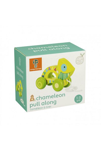 Orange Tree Toys Παιχνίδι τράβηγμα χαμαιλέοντα,