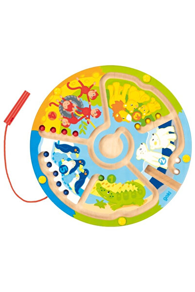 Goki Labirint magnetic multicolor circular pentru bebelusi
