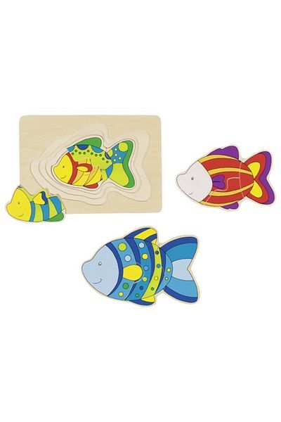 Goki Puzzle Incastru Pestisori Colorati