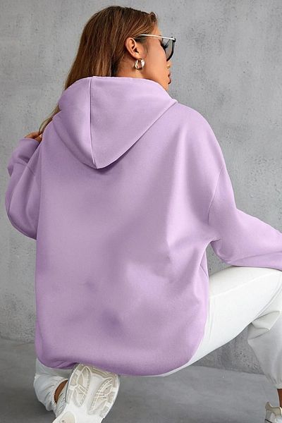 halowear Unisex Saturn Printed Lilac Sweatshirt