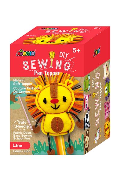 AVENİR Set de cusut DIY - decoratiune topper pentru creion - Leu