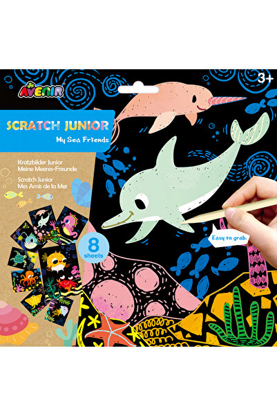 AVENİR Set de razuit Scratch Junior - Prietenii mei marini