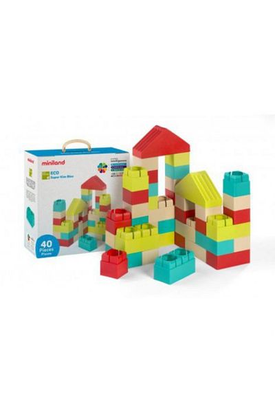 Miniland Joc de construit Eco Kim Blocks 40 piese