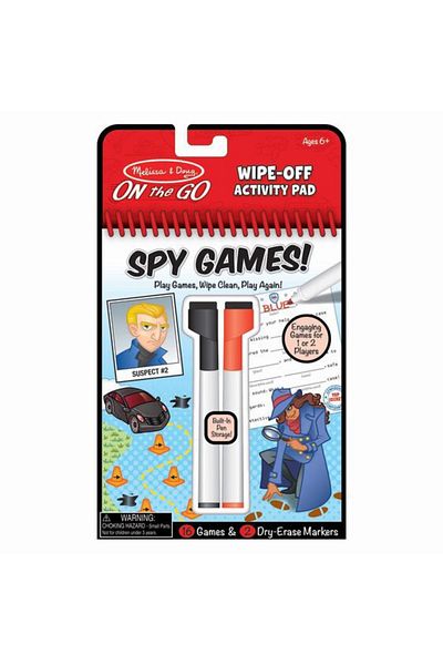 Melissa & Doug Carnet reutilizabil cu activitati si jocuri Spionaj-Melissa And Doug