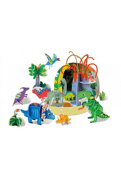 AVENİR Set de joaca creativa DIY, portabil - Lumea Dinozaurilor