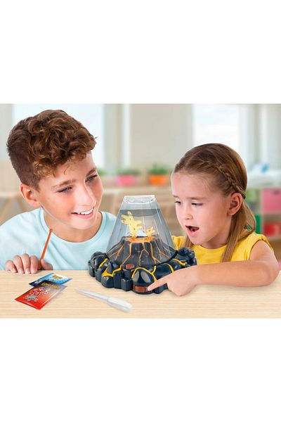 Aqua Dragons STEM educational set - AQUA DRAGONS® Habitat VOLCANO with lava - LED aquarium and red Aqua Dragons