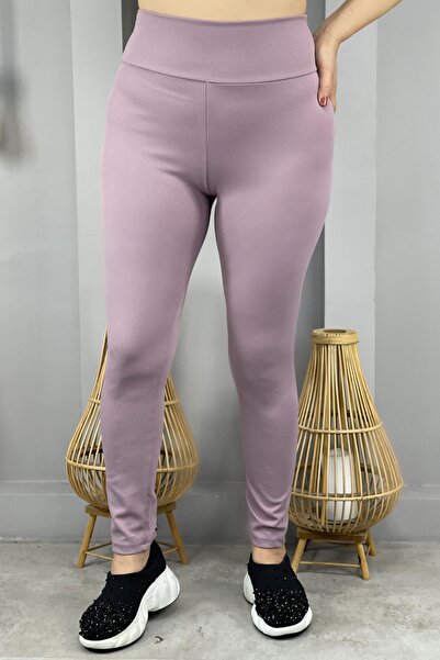 aryam butik Ženske ribaste legginsa visokog struka veće veličine