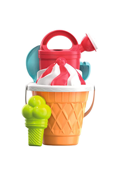 Androni Giocattoli Σετ παιχνιδιών με νερό και άμμο, κουβάς με εργαλεία παγωτού