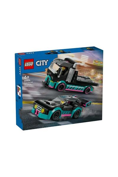 Çelik 60406 Lego ®   City Race Car and Car Transporter Truck 328 Pieces +6 Years