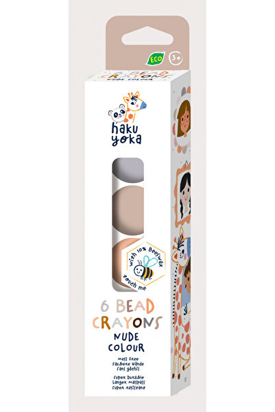 AVENİR Set de 6 creioane cerate in forma de margele, Haku Yoka - culori Nude