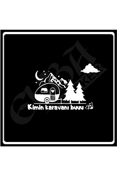 EYBA STİCKER Căruciorul cui este Buhu :) Autocolant Camping Caravană 100x60 cm