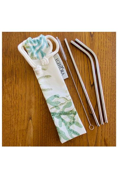 Egeflora Stainless Steel Straw Set