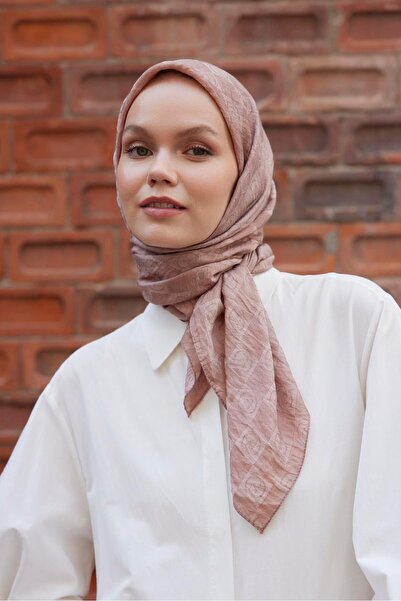 Şalland Soft Viscose Jacquard Scarf - Powder Tones
