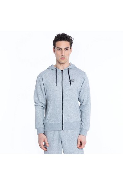 New Balance Ανδρικό φούτερ Lifestyle Nb με κουκούλα - Γκρι Mnh1318-ag