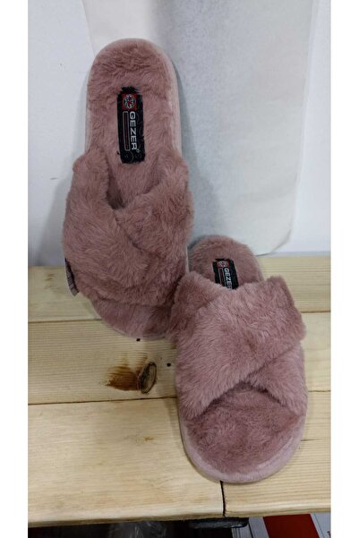 GEZER İÇİ PELUŞLU TÜYLÜ RAHAT TABAN KIŞLIK KADIN EV TERLİĞİ