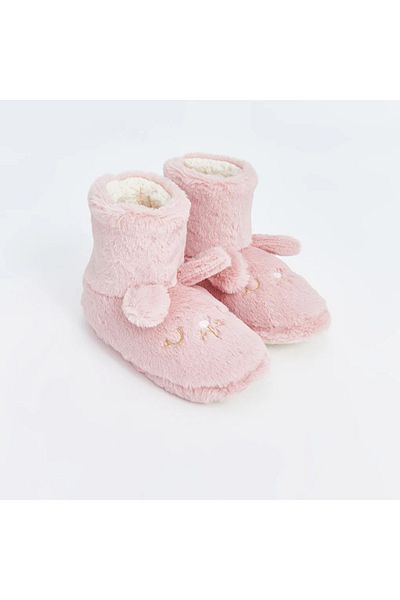 LC Waikiki LCW STEPS Sweet Pink 3D Appliqued Κέντημα Λεπτομερείς μπότες για κορίτσια για το σπίτι
