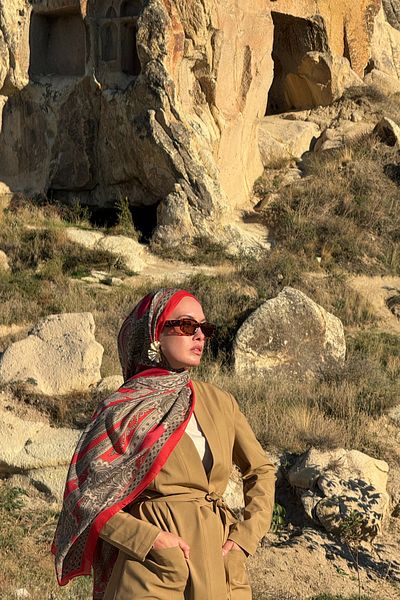Şalland Shalland Ethnic Pattern Shawl
