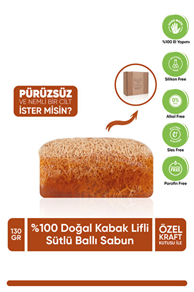 Healing Care Doğal Kabak Lifli Ballı Sütlü Sabun 130 gr