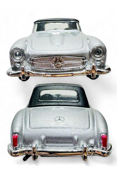FEN TOYS 1955 سيارة مرسيدس بنز 190 SL موديل معدني رمادي 12 سم