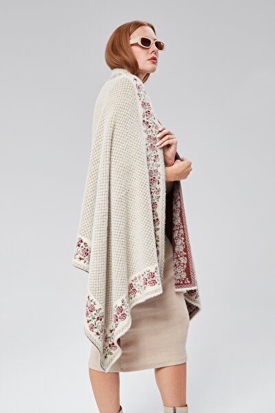 panşalço غزل اللحية-النساء، الشباب، الأم، باتال تريكو شال الكتف-حجر-بورجوندي