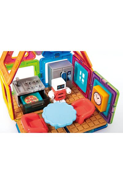 Clicstoys Set de construit Magformers- Bucatarie, 33 piese