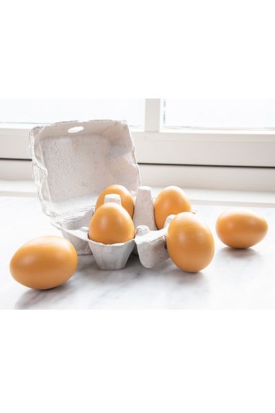 New Classic Toys Cofraj 6 Oua Din Lemn - Bon Appetit - Joc de rol