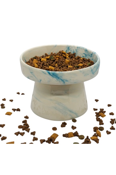 Genel Markalar Seramik Eğimli Yüksek Kedi Ve Köpek Mama Su Kabı
