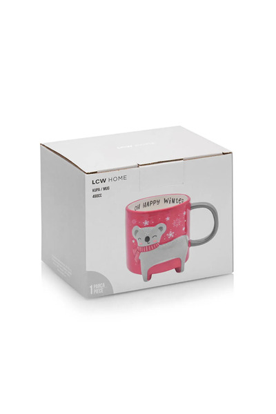 LC Waikiki Karışık Baskılı Yılbaşı Temalı Seramik Kupa 409 Ml