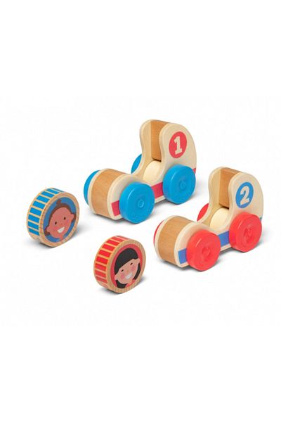 Melissa & Doug Set de doua masinute din lemn colectia GO TOTs