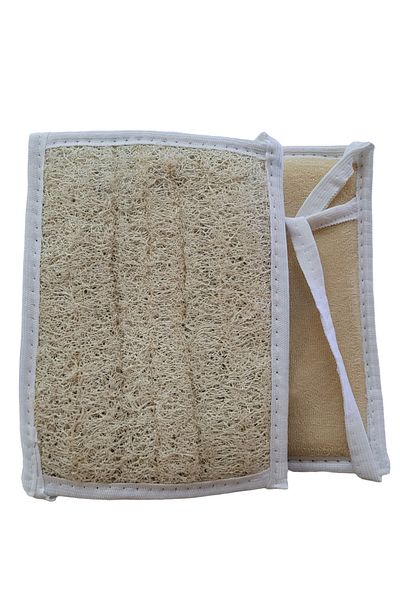 Bilian Natural Pumpkin Fiber Square Scrub, Bath Scrub, 100% Organic, Skin Care