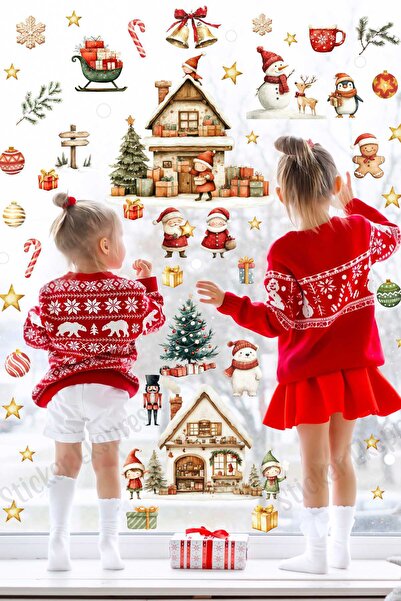 Sticker Ekspres Set de autocolante de perete pentru ușă din sticlă pentru orn...