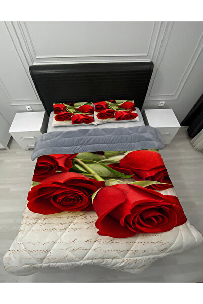 yok yok evim eve dair her şey Welsoft Pofuduk Çift Taraflı GÜLLER  Desenli Çi...