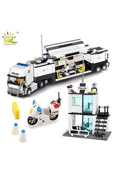 Depomiks Avm City Classic Police Station 511 Pieces Building Blocks - DIY Building Toy