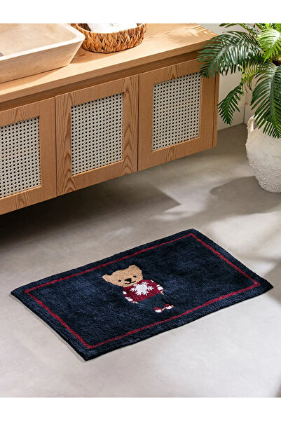 LC Waikiki LCW HOME Navy Blue Teddy Bear Πατάκι μπάνιου με στάμπα 50x80 cm