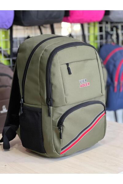 Vier Adler حقيبة ظهر مدرسية مع حجرة للكمبيوتر المحمول وحقيبة يومية
