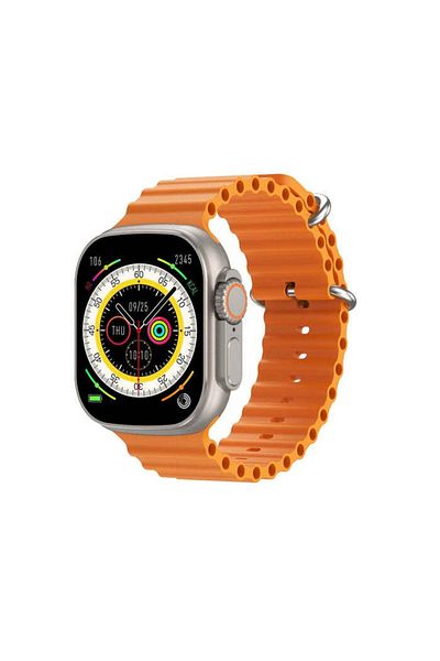 RİVERSONG RIVERSONG Motive 5T Smart Calling Watch (Black + Orange) Strap, 1.9” Borderless Display, Waterproof