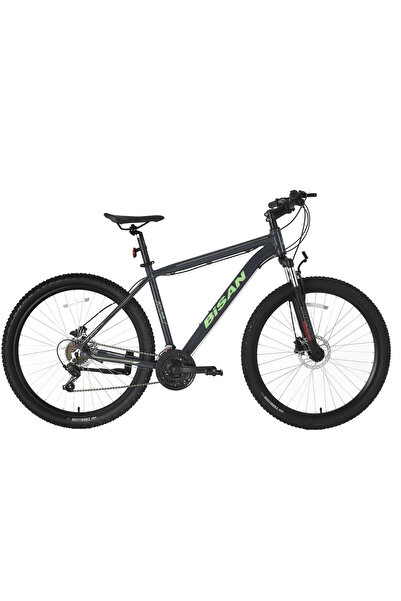 Bisan Atlas HD 27.5" Dağ Bisikleti - 48 cm Parlak Gri Kadro, Yeşil Detaylı, H...