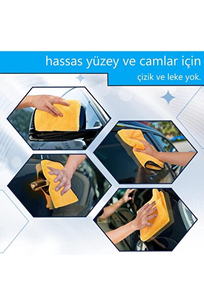 ALPARS Süper Emici Microfiber Araç Yıkama Ve Kurulama Bezi 40x70 Sarı