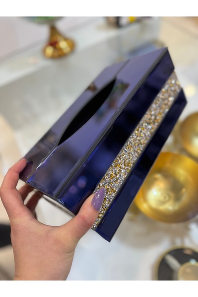 hediye Esterhomedecor Glass Stone Napkin Holder