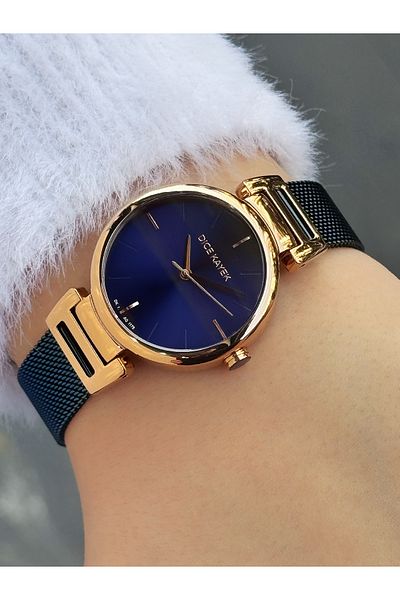 Dice Kayek Special Design Navy Color 5 Atm Waterproof Steel Band Women's Wristwatch