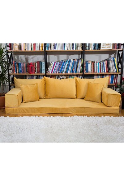 puffiber Şark Köşesi,Yer Minderi,Oturma Grubu,Balkan Oturma Grubu Kadife Kumaş