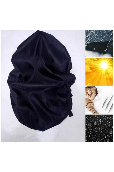 Vi Caro Black Waterproof Engine Cycle Saddle Cover - We Recommend You to Write Your Name and Brand Model of Engine