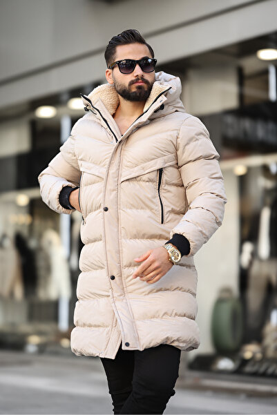 MODAEMAS ΑΝΔΡΙΚΟ ΜΑΚΡΥ ΠΟΥΦΑΝ ΜΕ κουκούλα