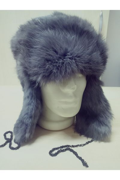 hoaryage Unisex Genuine Mink Leather Usanka Russian Heart Hat