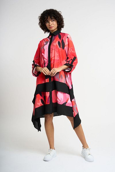 HANIQA Women's Asymmetrical Cut Button Dress |   2026