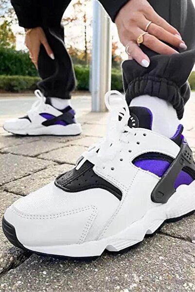Nike Air Huarache Sneaker Unisex Gerçek Deri Tekstil Günlük Spor Ayakkabı Bey...