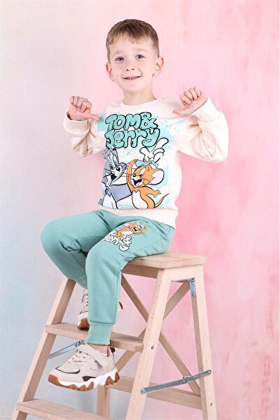 LİLLYPİCCA Boy's Tom and Jerry Character Patterned 3-Thread Raster Set of 2